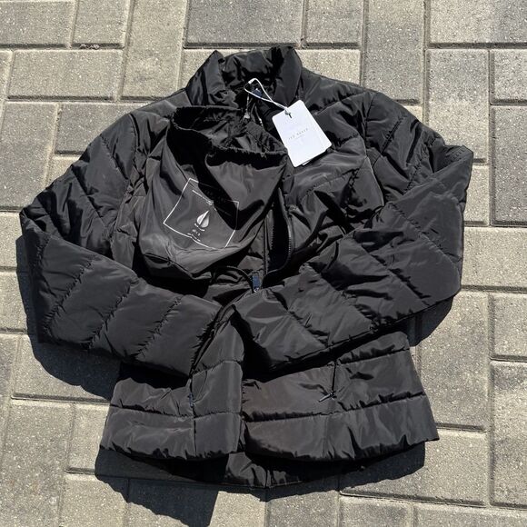 Ted Baker Coat Renika Short Quilted Jacket Packable Puffer Black NWT $195 Size 2 - Picture 8 of 13